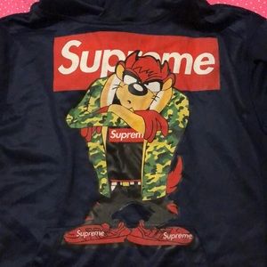Sweaters - blue taz supreme hoodie Sweaters - blue taz supreme hoodie